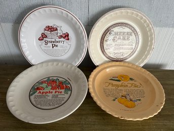 Ceramic Pie Dishes - 4 Pieces