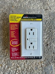 Cooper Wiring Devices ShockSentry GFCI Plug With Wall Plate- Factory Sealed