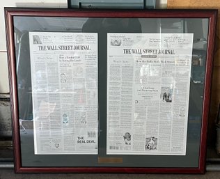 The Wall Street Journal First Journal 3.0 Edition & Last Journal 2.0 Edition Prints Framed