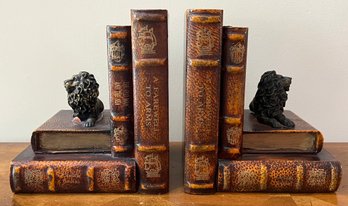 Vintage Styled Lion Bookends - 2 Pieces