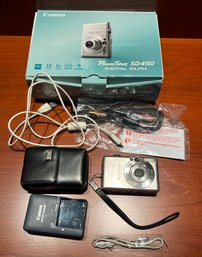 Canon Powershot SD 450 Digital ELPH Box With Case & Charger