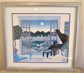 Thomas McKnight 'sonata' Seaside Garden Room Piano Framed Wall Decor