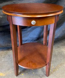 Powell Furniture Single Drawer Round Accent Table