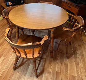 Hale Solid Wood Round Dining Table W 4 Chairs