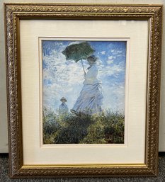 Claude Monet Woman With A Parasol Print Framed