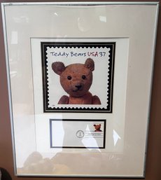 Teddy Bears USA 2002 Stamp Framed Art