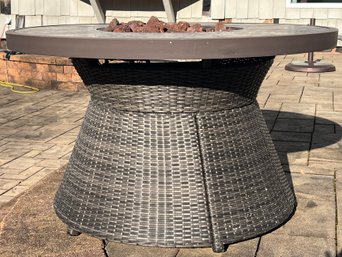 Wicker Outdoor Propane Fire Pit Table