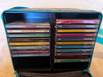 Lot Of CD's In Travel Carrying Case