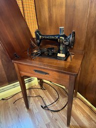 Vintage Singer Sewing Machine  With Sewing Cabinet Serial C620112