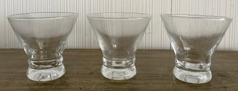 Lowball Martini Glasses - 3 Pieces