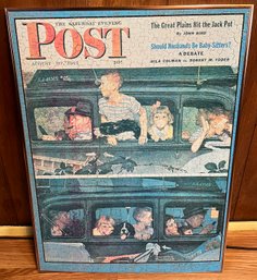 1991 Norman Rockwell Coming & Going Puzzle Framed