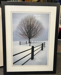 Winter Scene Photo Print Framed