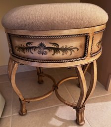 Tuscan Rustic Style Revolving Vanity Bench