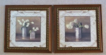 Cristin Atria 'vintage Tulips' Framed Wall Decor - Set Of 2