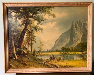 Albert Bierstadt Signed Yosemite Valley Framed Print