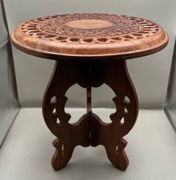 Mini Wooden Carved Moroccan Table/plant Stand