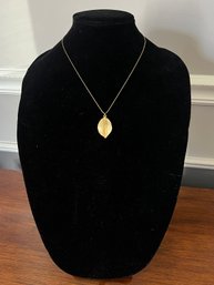 Gold Toned Leaf Necklace