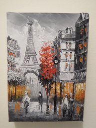 Paris, Eiffel Tower On Canvas, Print