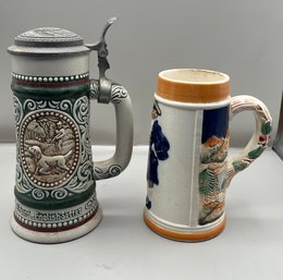 Beer Steins Lot Of 2