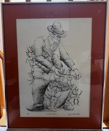 Seymour Rosenthal 'Puppet Vendor' Signed Lithograph 129/200