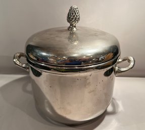 International Silver Company Silver Plated Ice Bucket With Tongs