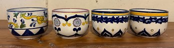 Mexican Talavera Ansar Puebla Mexico Bowls Hand-painted - 4 Pieces