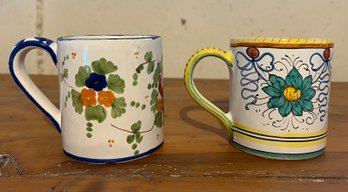 Hand Painted Mugs - 2 Pieces