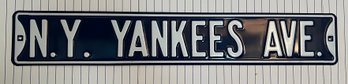 N.Y. Yankees Ave Street Sign