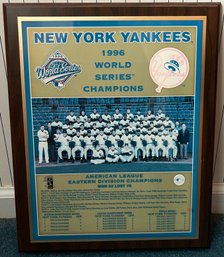 New York Yankees 1996 World Series Champions Healy Plaque