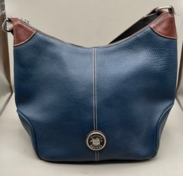 Dooney & Burke All Weather Blue Leather Hobo Bag