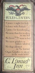 Tavern Rules Wall Plaque