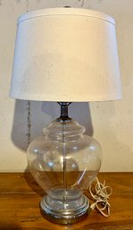 Pair Of Modern Clear Glass Table Lamps