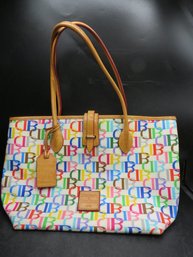 Dooney & Bourke Multi-colored Tote Bag With Double Handles