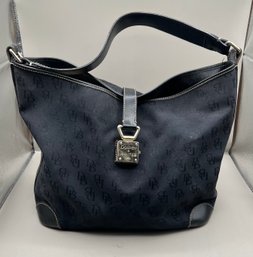 Dooney & Burke Black Canvas Shoulder Bag