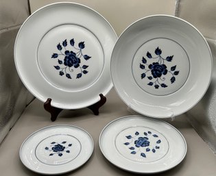 Marc Held Pour Coquet Limoges France Blue Floral Porcelain China, 16 Piece Lot