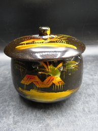 Asian Lacquered Bowl With Lid