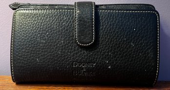 Dooney And Bourke Black Pebble Leather Wallet