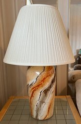 Ceramic Faux Marble Glazed Table Lamp