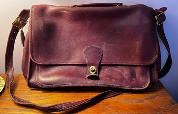 Vintage Coach Burgundy Brief Case/Messenger Bag No. 049-9002