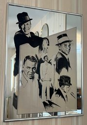 Frank Sinatra 5 Faces Mirrored Glass Framed