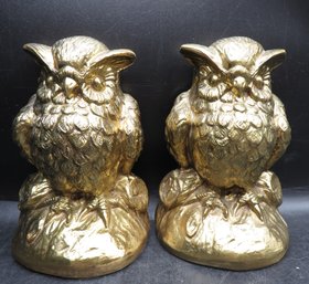 Brass Owl Bookends - Set Of 2