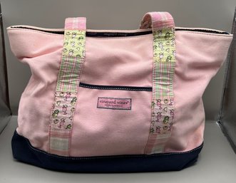 Vineyard Vines Pink Canvas Tote