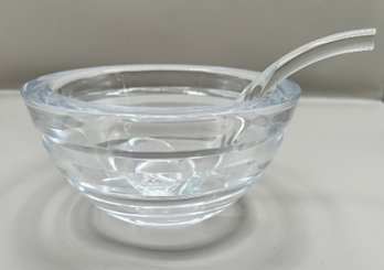 Sasaki Japan Crystal Contemporary Bowl And Ladle