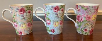 Crown Trent Bone China Limited Mugs - 3 Pieces