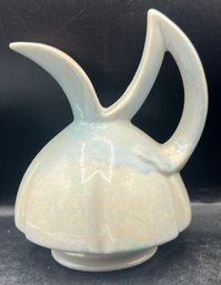 Gonder USA Pottery Footed Vase / Pitcher Grey Blue Pink Art Deco H-73