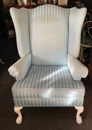 Blue Upholstered Arm Chair Made By Crystal Furniture Dist