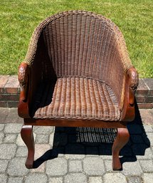 Rattan Wood Arm Chair