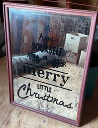 Pottery Barn Have Yourself A Merry Little Christmas Mirrored Sign