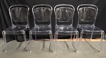 4 Lucite Chairs