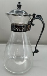 Silver Plated Glass Coffee / Tea Carafe Decanter
